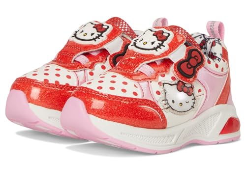 Ground Up Tênis feminino Hello Kitty Light Up (infantil), Vermelho